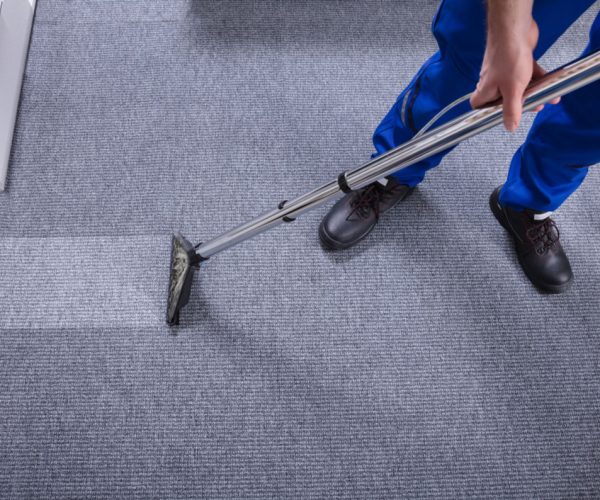 Cleaning Commercial Carpet With Vacuum Cleaner